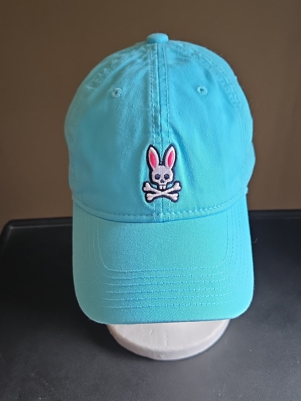 NWT PSYCHO BUNNY MIAMI POOL EMBROIDERED BASEBALL CAP